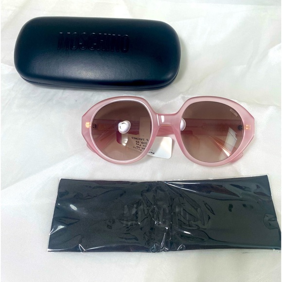 MOSCHINO pink trendy large round sunglasses 🕶️ 🩷 - Picture 2 of 11